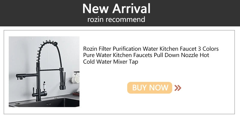 Black Kitchen Faucet With Pull Down Spring Sprayer Deck Mounted Hot and Cold Water Mixer Tap Dual Spout Nozzle Faucets Crane
