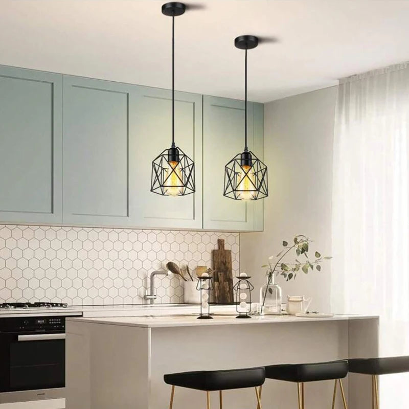 Nordic modern minimalist E27 pendant light for dining room, kitchen, bar counter, hallway, bathroom, bedroom, and bedside