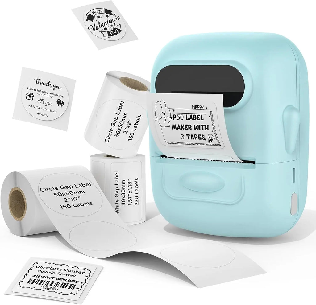Marklife P50 Portable Thermal Printer Suitable For Small Business Home Office Mini Wireless Label Sticker Machine For Smartphone