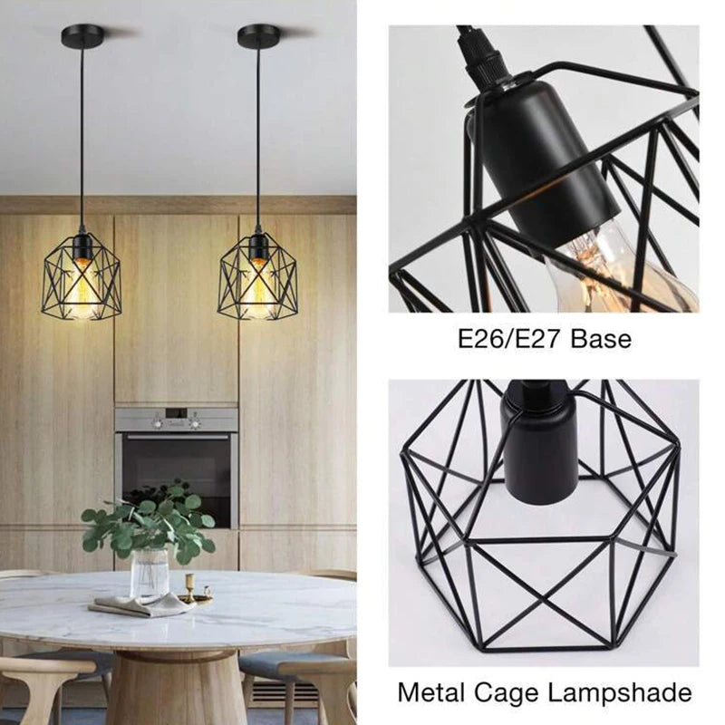 Nordic modern minimalist E27 pendant light for dining room, kitchen, bar counter, hallway, bathroom, bedroom, and bedside