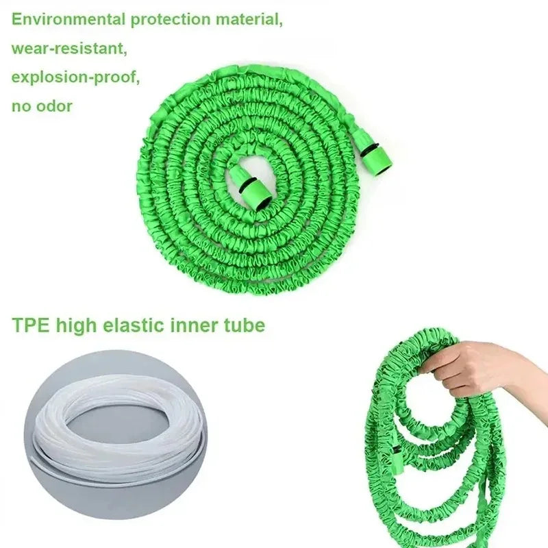 25FT-200FT Expandable Garden Watering Hose High Pressure Car Wash Magic Flexible Water Hose Jardin Irrigation Cleaning Tools
