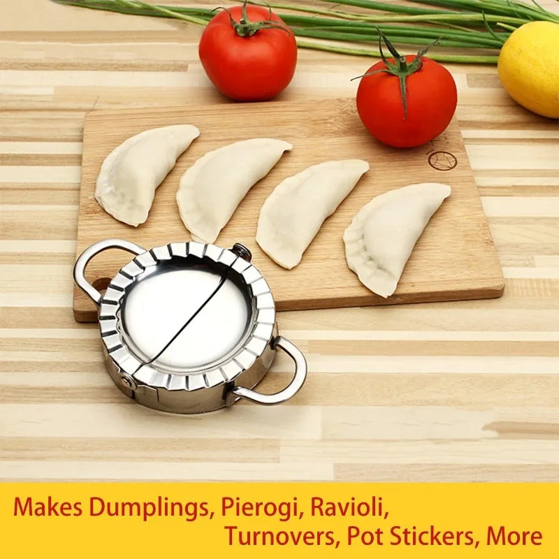 9.5/12.5/15.8cm Eco-Friendly Stainless Steel Dumplings Tool Dumpling Mold Household Manual Press Kitchen Baking Accessories