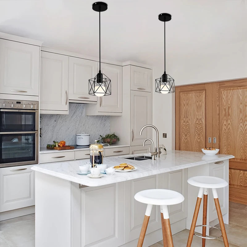 Nordic modern minimalist E27 pendant light for dining room, kitchen, bar counter, hallway, bathroom, bedroom, and bedside