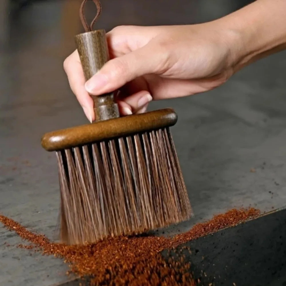 1PCS Coffee Powder Cleaning Brush Desktop Cleaning Brush Multipurpose Soft Bristle Desk Broom for Keyboards Coffee Grinder
