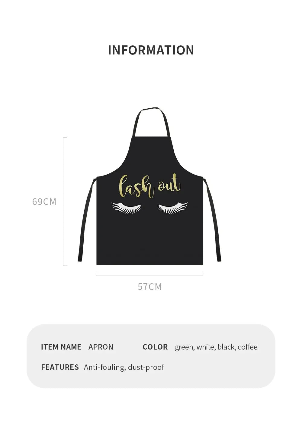 Eyelash Extension Cleaning Art Aprons Sleeveless Home Cook Kitchen Apron Cook Wear Cotton Bibs
