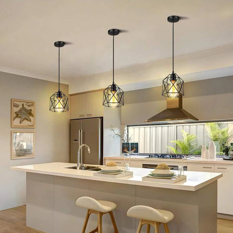 Nordic modern minimalist E27 pendant light for dining room, kitchen, bar counter, hallway, bathroom, bedroom, and bedside