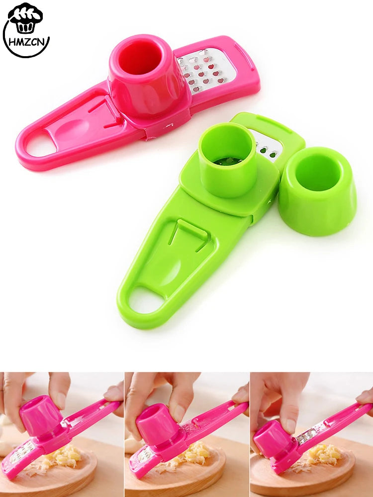Multifunctional Mini Creative Garlic Paste Grinder Manual Garlic Press Grater Cutter Chopping Peeler Kitchen Accessories Tool