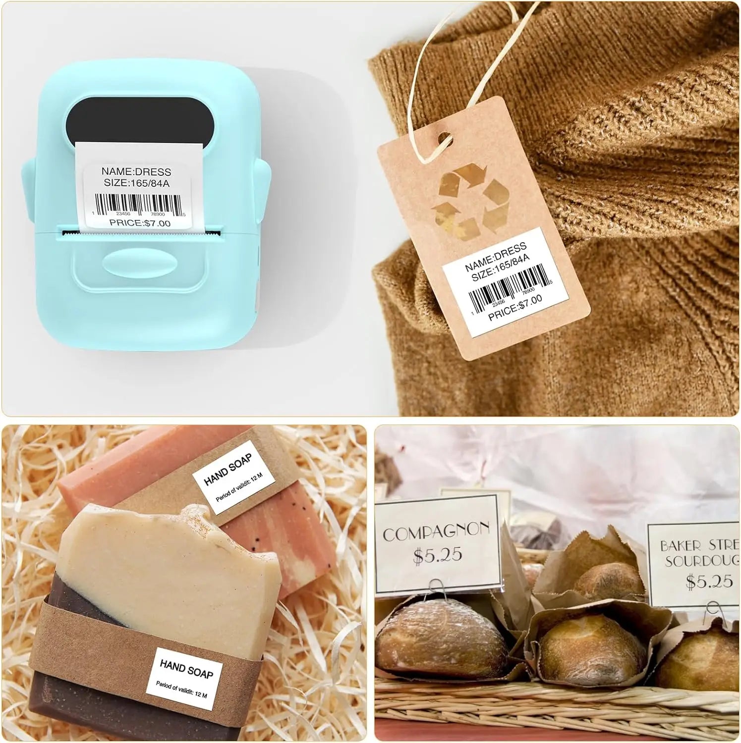 Marklife P50 Portable Thermal Printer Suitable For Small Business Home Office Mini Wireless Label Sticker Machine For Smartphone