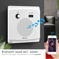 Universal Wall-mounted WiFi Bluetooth Audio with USB Charging Port Socket Panel, Home Wireless Bluetooth Speaker 86mm*86mm