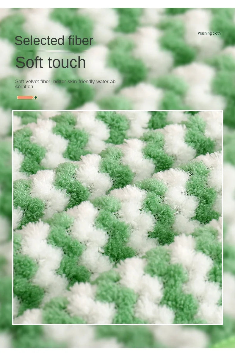 20Pcs Kitchen Wipes Coral Velvet Wave Design Wipes Microfibre Thickened Absorbent Wipes Household Cleaning Cloth Set