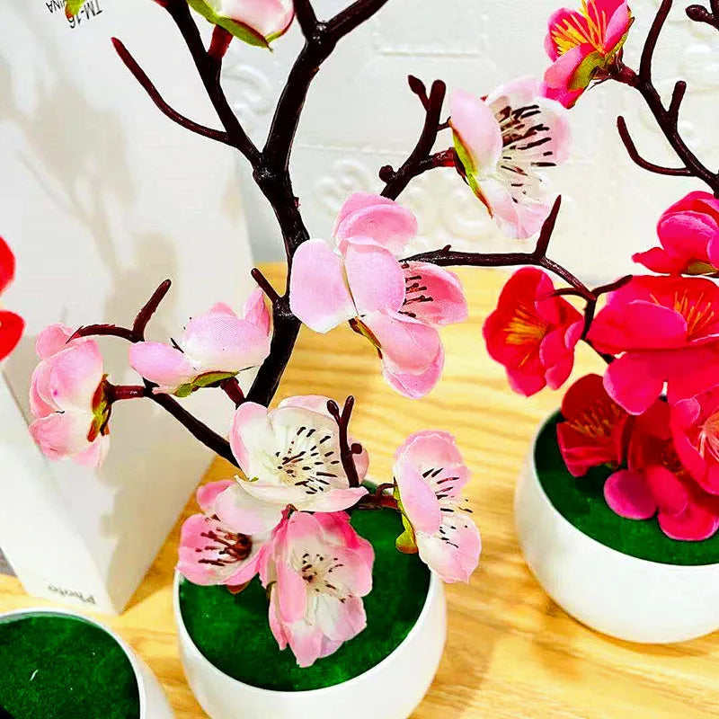 2025 HOT Mother's Day New Artificial Plants Bonsai Small Tree Simulation Pot Plants Fake Flowers Table Potted Ornaments Home