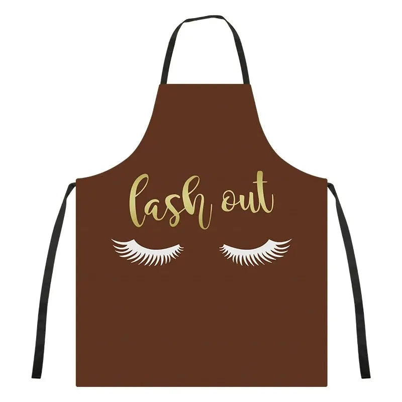 Eyelash Extension Cleaning Art Aprons Sleeveless Home Cook Kitchen Apron Cook Wear Cotton Bibs