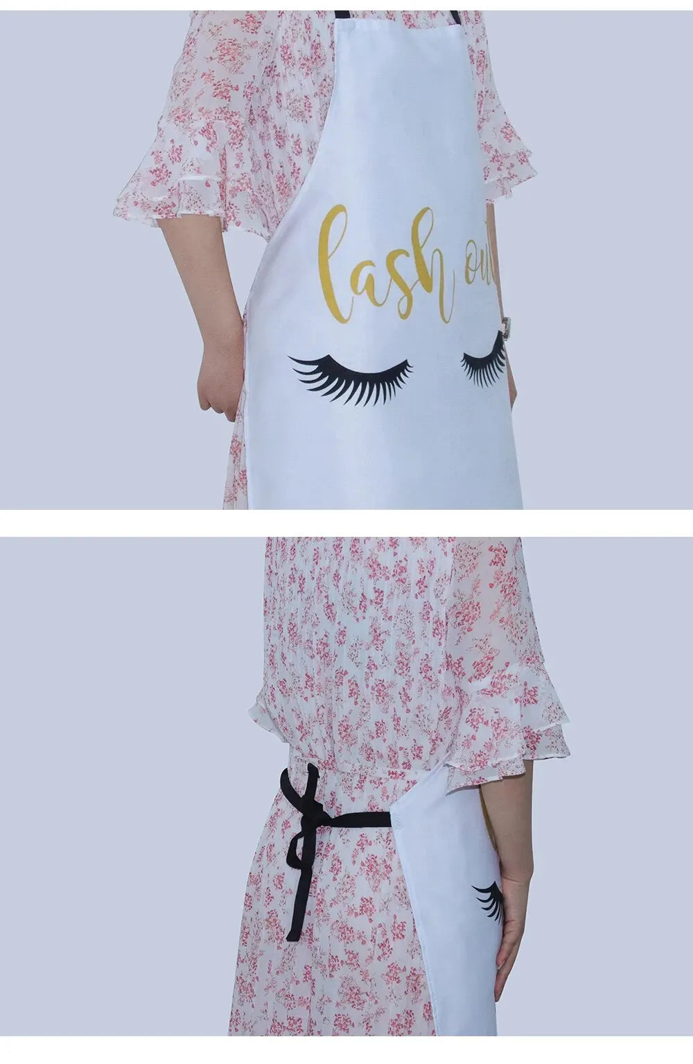 Eyelash Extension Cleaning Art Aprons Sleeveless Home Cook Kitchen Apron Cook Wear Cotton Bibs