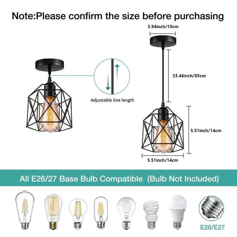 Nordic modern minimalist E27 pendant light for dining room, kitchen, bar counter, hallway, bathroom, bedroom, and bedside