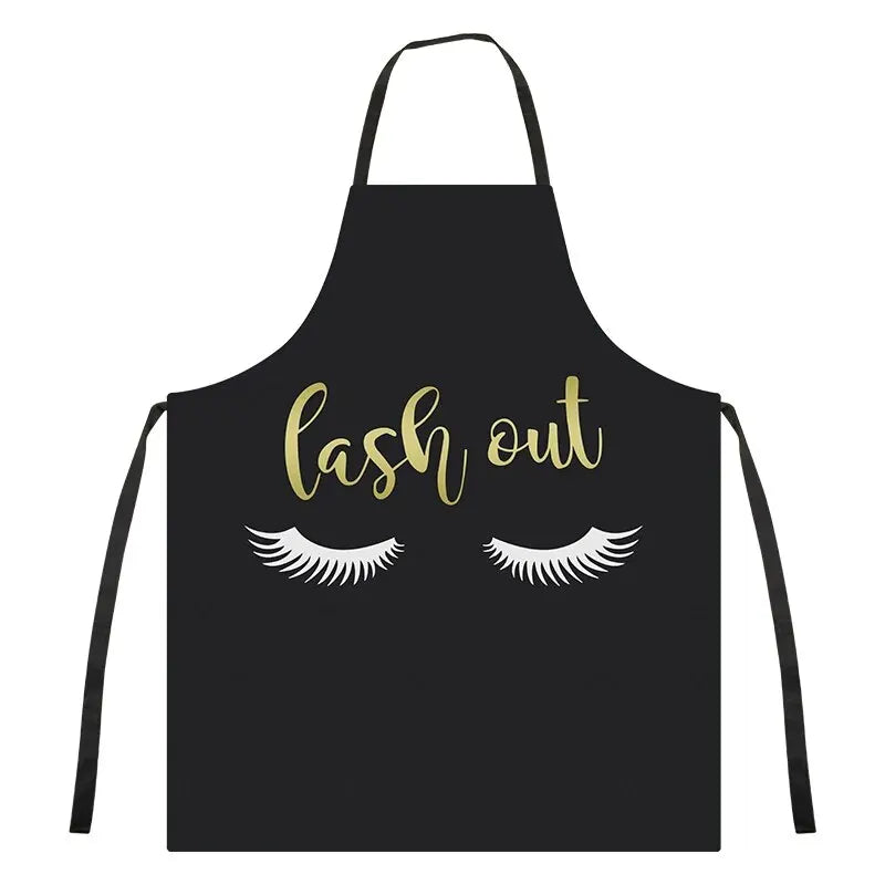 Eyelash Extension Cleaning Art Aprons Sleeveless Home Cook Kitchen Apron Cook Wear Cotton Bibs
